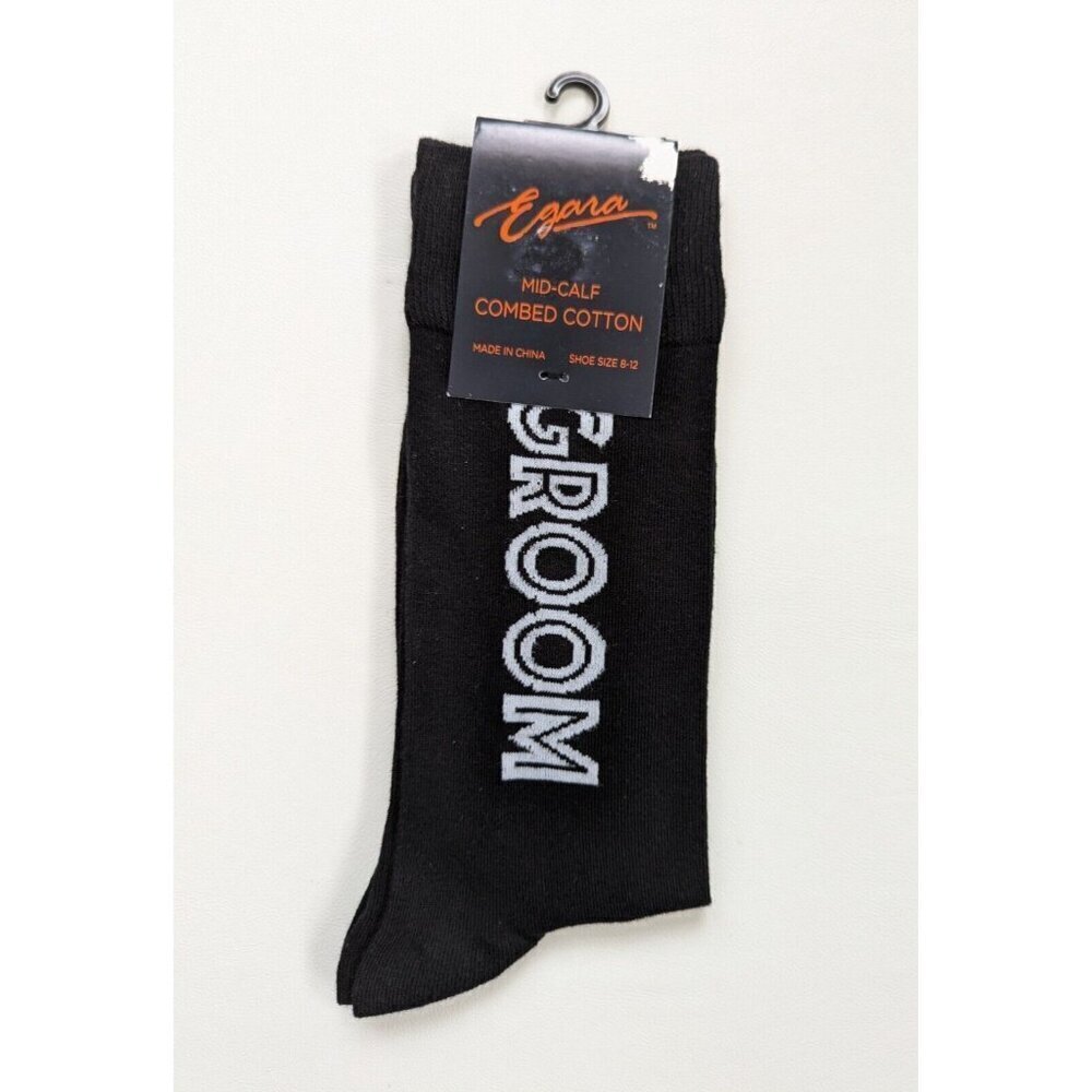 Groom Wedding Novelty Socks In Black By Egara New With Tags
